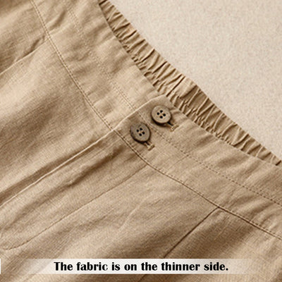 Buddha Stones Summer Casual Simple Zipper Design Linen Women's Wide Leg Pants With Pockets - image 38