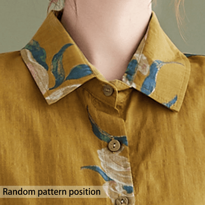 Buddha Stones Literary Artistic Flower Print Cotton Clothing - image 2