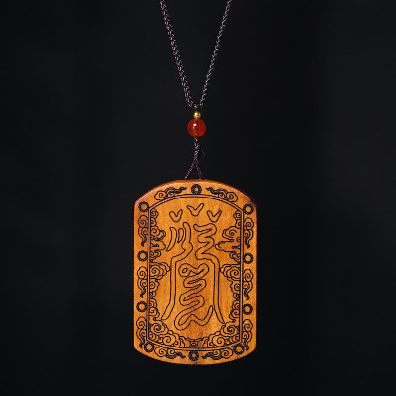 Buddha Stones Lightning Struck Jujube Wood Dragon Yin Yang Bagua Protection Necklace Pendant - image 10