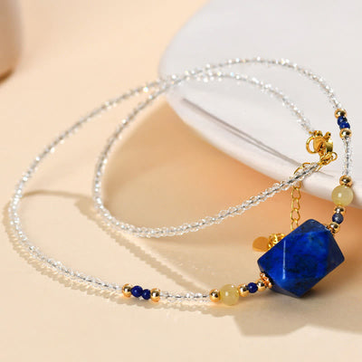 Buddha Stones White Crystal Lazurite Healing Meditation Necklace Pendant - image 7