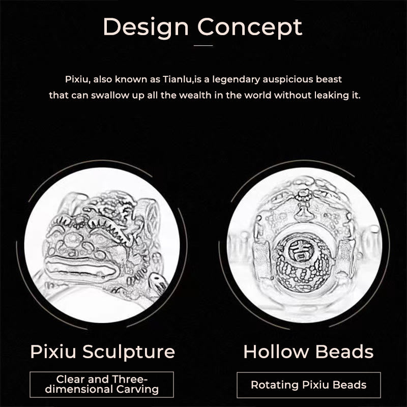 Buddha Stones Lucky FengShui PiXiu Copper Coin Rotatable Ring - image 6
