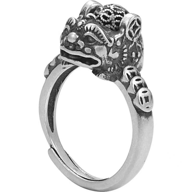 Buddha Stones Lucky FengShui PiXiu Copper Coin Rotatable Ring - image 7