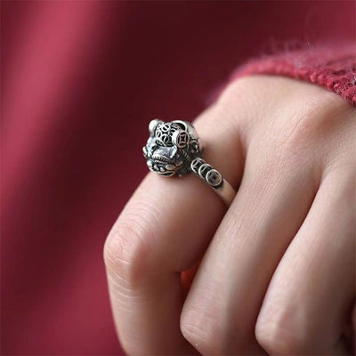 Buddha Stones Lucky FengShui PiXiu Copper Coin Rotatable Ring - image 2