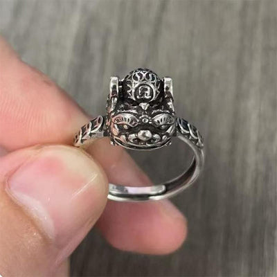Buddha Stones Lucky FengShui PiXiu Copper Coin Rotatable Ring - image 5