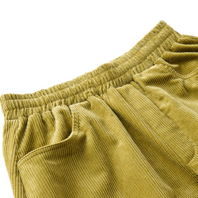Buddha Stones Women's Fall Plain Ankle-Length Simple DesignCorduroy Cotton Pants With Pockets - image 16