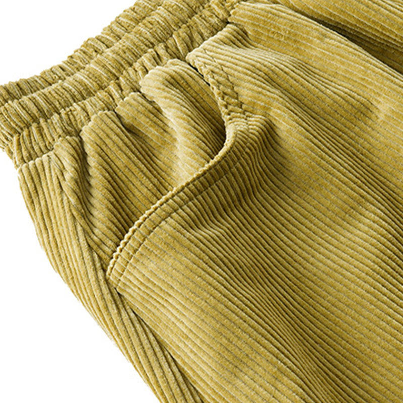 Buddha Stones Women's Fall Plain Ankle-Length Simple DesignCorduroy Cotton Pants With Pockets - image 15