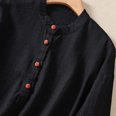 Buddha Stones Casual Buttons Crew Neck Women's Long Sleeve Shirt With Pockets - image 12