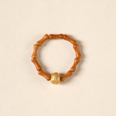 Buddha Stones Olive Pit Bead Copper Coin Inner Strength Ring - Copper Bead - 6mm - image 10