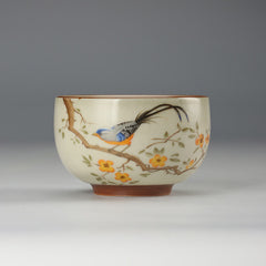 Buddha Stones Bird On Branches Copper Coin Teacup Kung Fu Tea Cup - Bird 8cm*6cm*160ml - image 0