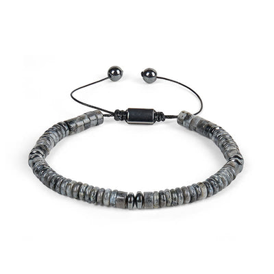 Buddha Stones Small Black Obsidian Green Aventurine Grey Jasper Tiger Eye Strength Rope Bracelet - image 11
