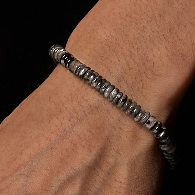Buddha Stones Small Black Obsidian Green Aventurine Grey Jasper Tiger Eye Strength Rope Bracelet - image 9