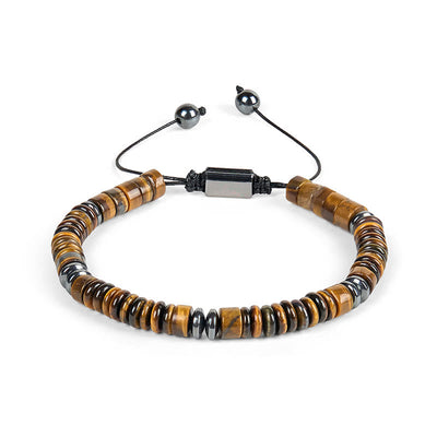 Buddha Stones Small Black Obsidian Green Aventurine Grey Jasper Tiger Eye Strength Rope Bracelet - image 23
