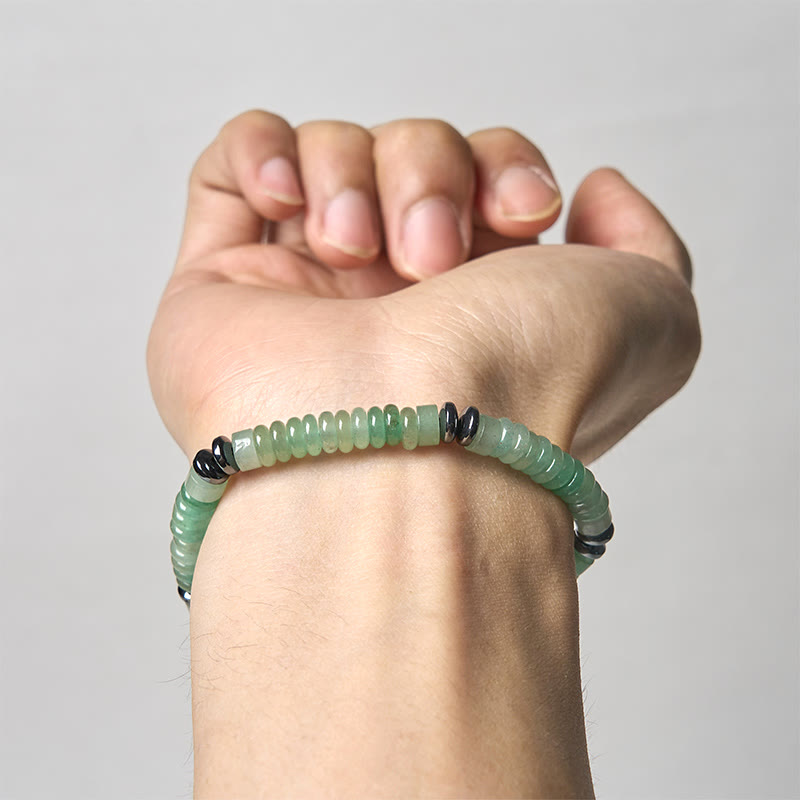 Buddha Stones Small Black Obsidian Green Aventurine Grey Jasper Tiger Eye Strength Rope Bracelet - image 16