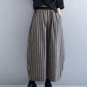 Foviel Casual 7-8 Length Corduroy Stripes Women's Polyester Wide Leg Pants With Pockets