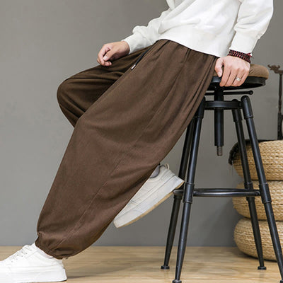 Buddha Stones Commute Plain Men's Thermal Fleece-Lined Ankle-Length Pants With Pockets - image 21