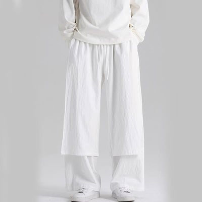 Buddha Stones Plain Patchwork Design Men's Cotton Pants With Pockets - image 20