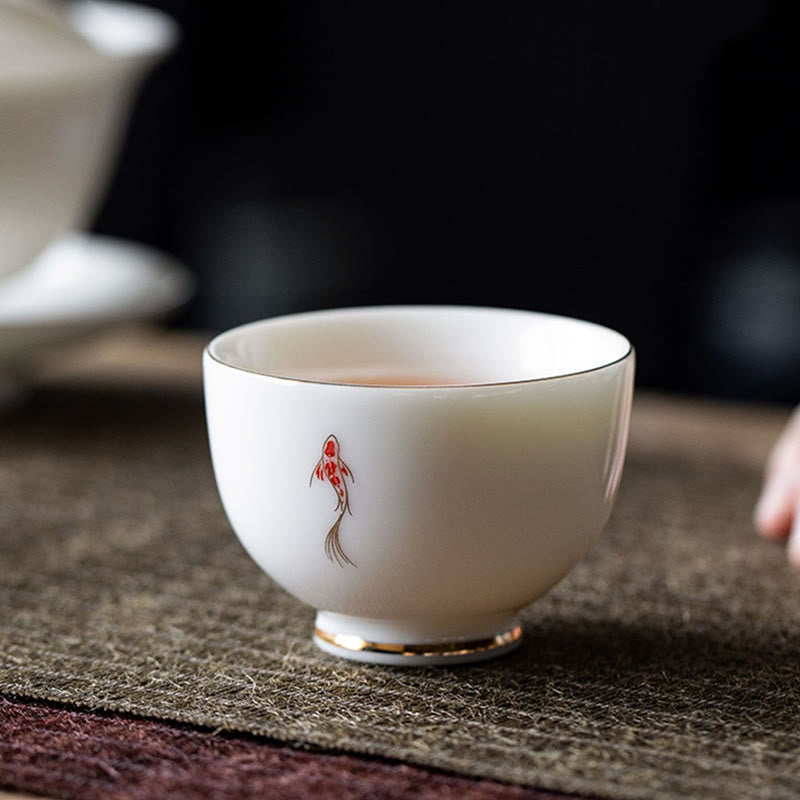 Buddha Stones Koi Fish Teacup Kung Fu Tea Cup - image 2