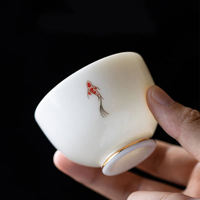Buddha Stones Koi Fish Teacup Kung Fu Tea Cup - image 3