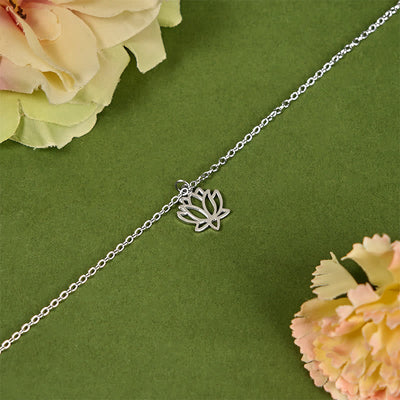 Buddha Stones Lotus Pattern Titanium Steel Enlightenment Bracelet - image 2