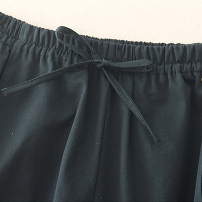 Buddha Stones Plain 7-8 Length Women's Harem Cotton Pants With Pockets - image 18