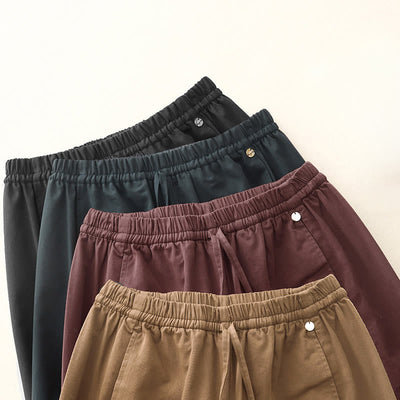 Buddha Stones Plain 7-8 Length Women's Harem Cotton Pants With Pockets - image 22