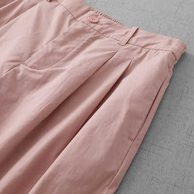 Buddha Stones Casual Plain Polyester Women's 7-8 Length Wide Leg Pants With Pockets - image 3