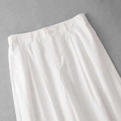 Buddha Stones Casual Plain Polyester Women's 7-8 Length Wide Leg Pants With Pockets - image 11