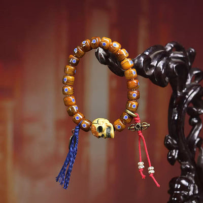 Buddha Stones Tibetan Bone Beads The Lord Of The Corpse Forest Keep Away Evil Spirits Bracelet - image 2