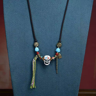 Buddha Stones Tibetan Skull The Lord Of The Corpse Forest Keep Away Evil Spirits Necklace Pendant - image 6