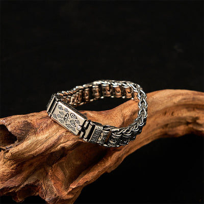Buddha Stones Tibetan Auspicious Clouds Copper Om Mani Padme Hum Peace Metal Bracelet - image 1