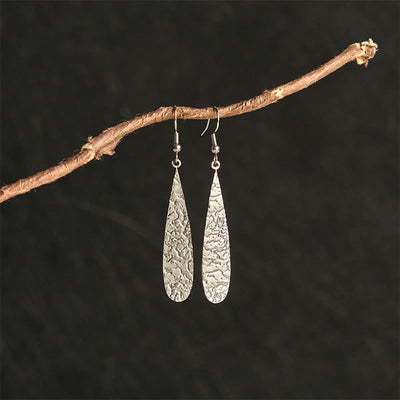 Buddha Stones Elegant Titanium Steel Balance Hammer Marks Earrings - image 3