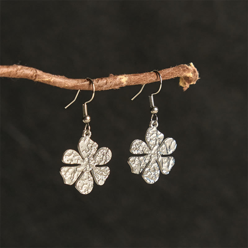 Buddha Stones Elegant Titanium Steel Balance Hammer Marks Earrings - image 9
