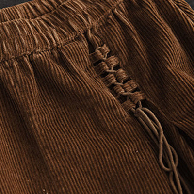 Buddha Stones Women's Plain Cotton Corduroy 7-8 Length Skirt With Pockets - image 11