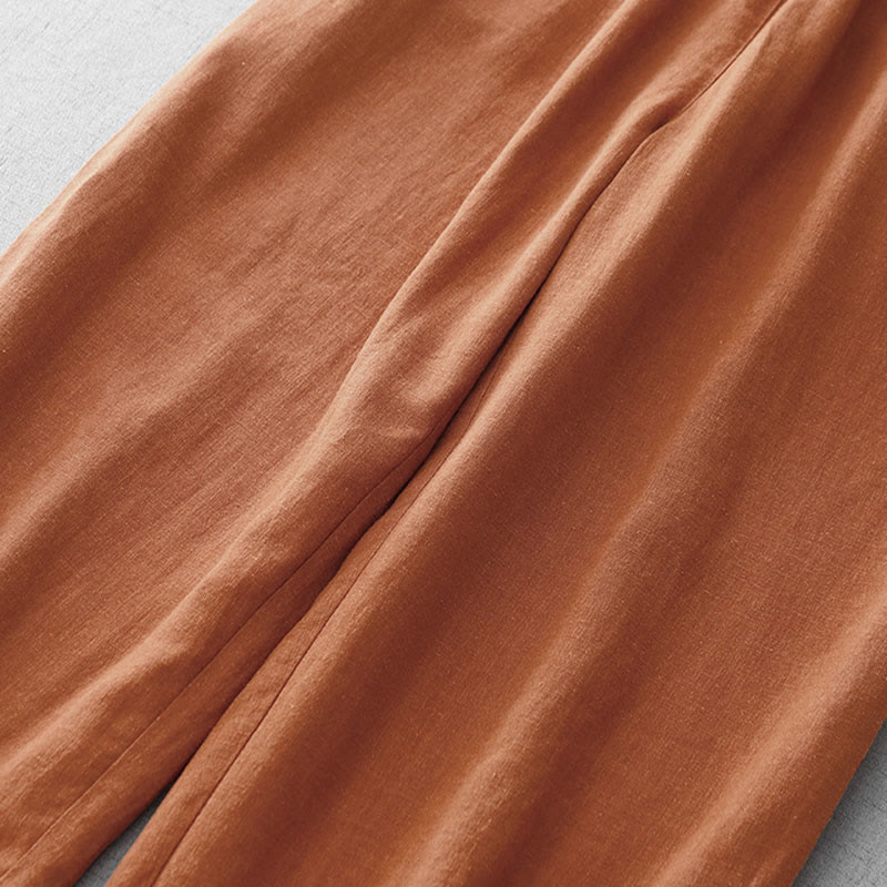 Buddha Stones Casual Plain Rope Women's Cotton 7-8 Length Pants With Pockets - image 13