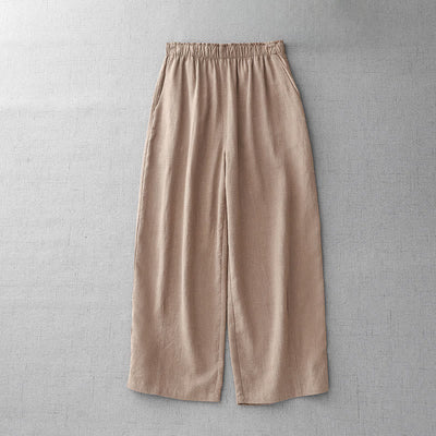 Buddha Stones Casual Plain Rope Women's Cotton 7-8 Length Pants With Pockets - PeachPuff - US8-10，UK/AU12-14，EU40-42 (2XL) - image 16