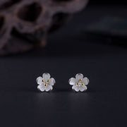 Foviel 925 Sterling Silber Golden Stamens Balance Ohrringe