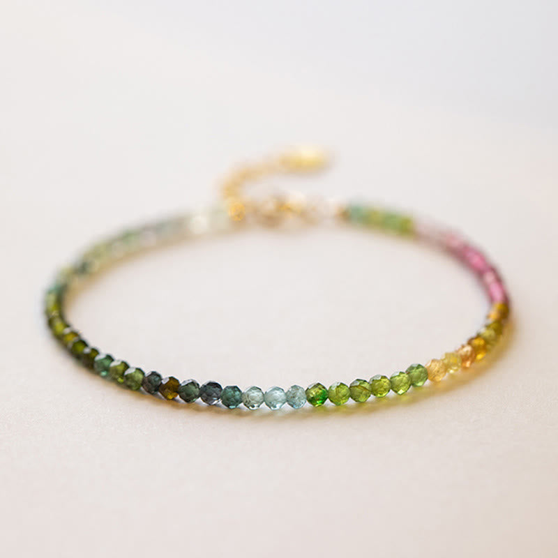 Buddha Stones 2.5mm Natural Tourmaline Ultra-thin Beads Positive Bracelet - 2.5mm Tourmaline(Wrist Circumference:14-17cm) - image 6