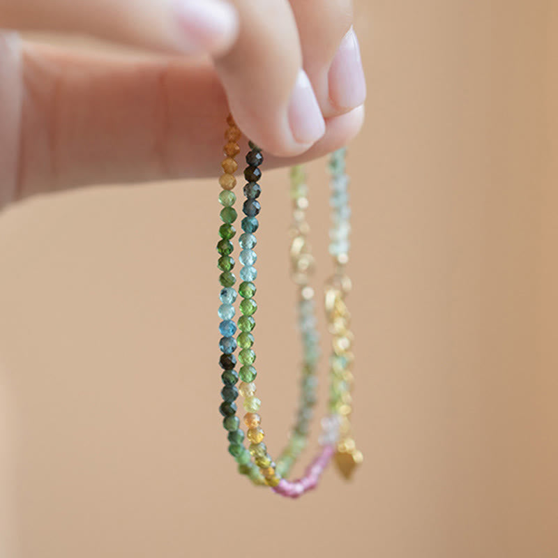 Buddha Stones 2.5mm Natural Tourmaline Ultra-thin Beads Positive Bracelet - image 10