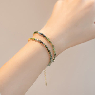 Buddha Stones 2.5mm Natural Tourmaline Ultra-thin Beads Positive Bracelet - image 9