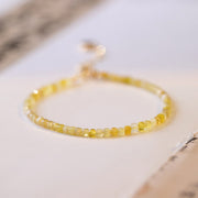 Foviel 2mm Natural Opal Ultra-thin Beads Motivation Bracelet