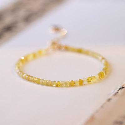 Buddha Stones 2mm Natural Opal Ultra-thin Beads Motivation Bracelet - 2mm Opal(Wrist Circumference:14-17cm) - image 0