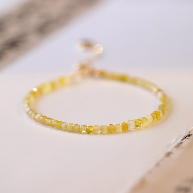 Buddha Stones 2mm Natural Opal Ultra-thin Beads Motivation Bracelet - 2mm Opal(Wrist Circumference:14-17cm) - image 0