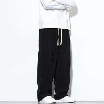 Buddha Stones Plain Drawstring Pure Corduroy Men's Harem Pants With Pockets - image 28