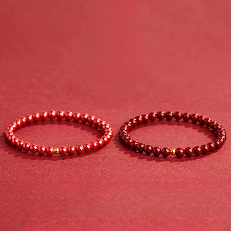 Buddha Stones Cinnabar Amber Concentration Bracelet - image 4