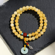 Foviel Topaz Peace Buckle Double Wrap Design Wealth Bracelet