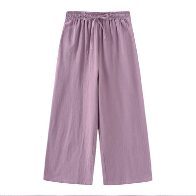 Buddha Stones 2Pcs Long Sleeve Shirt Top With Pockets Drawstring Pants Meditation Cotton Clothing Women's Set - image 57