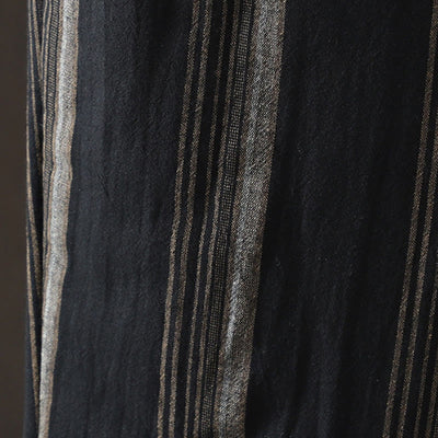 Buddha Stones Commute Thermal Striped Cotton Women's Harem Pants With Pockets - image 12