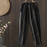 Foviel Commute Thermal Striped Cotton Women's Harem Pants With Pockets