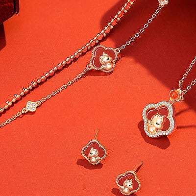 Buddha Stones 925 Sterling Silver Year Of The Horse Red Agate Hetian Jade Confidence Bracelet - image 3