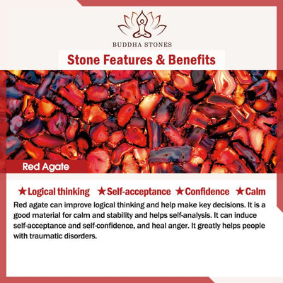 Buddha Stones 925 Sterling Silver Year Of The Horse Four Leaf Clover Red Agate Calm Necklace Pendant - image 6